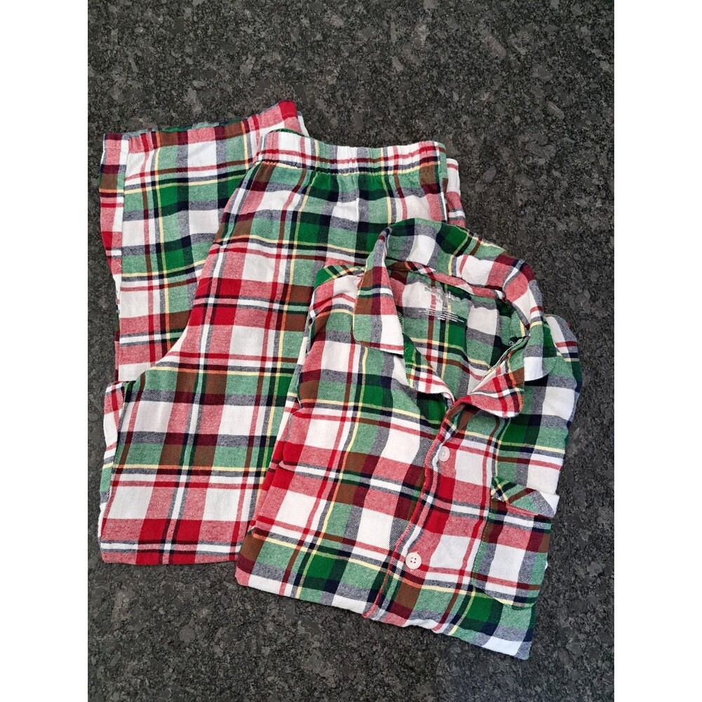 Jammies for Your Families Pajamas Mens XL Red Green Plaid 2-Piece Flannel